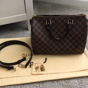 Louis Vuitton Speedy 30 bandolier damier ebene